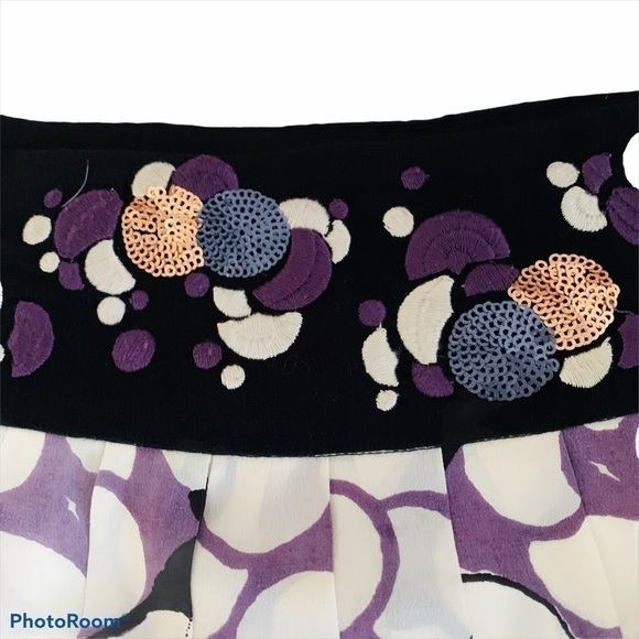 FLOREAT Anthropologie Silk Skirt Size 10 - Picture 6 of 8